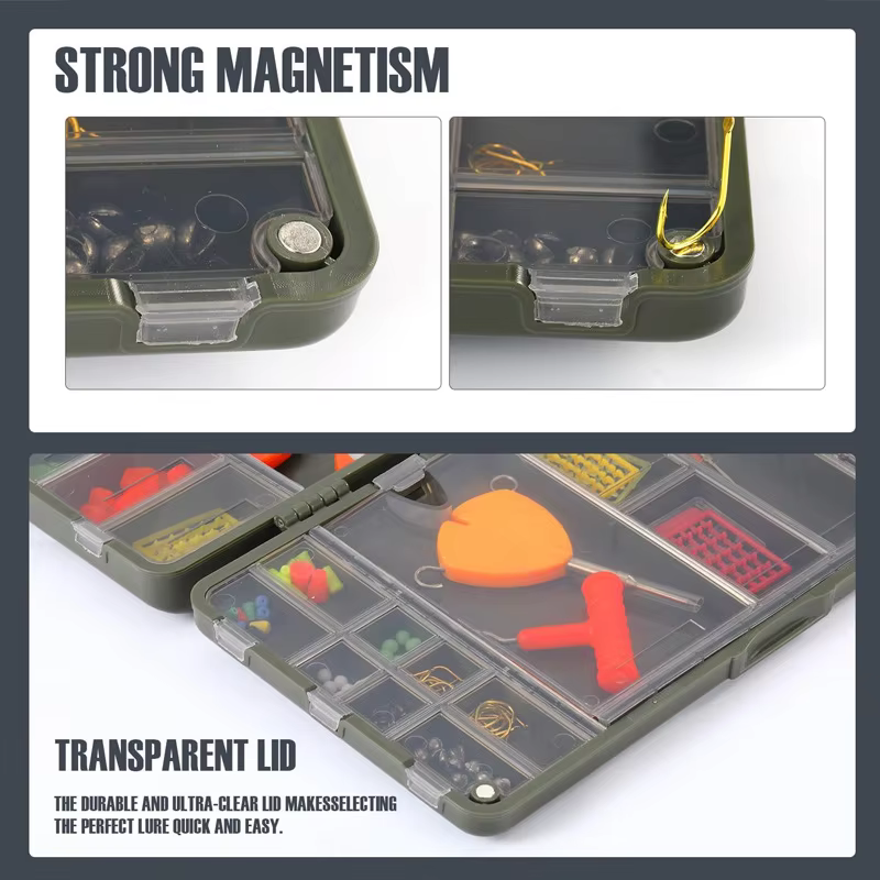 Caja de aparejos para carpfishing con separadores ajustables - imagen 4
