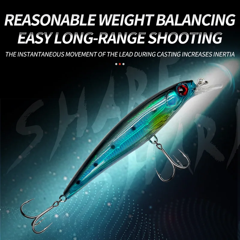 ShareShark Wobbler Minnow para lubina y lucio – señuelo artificial
