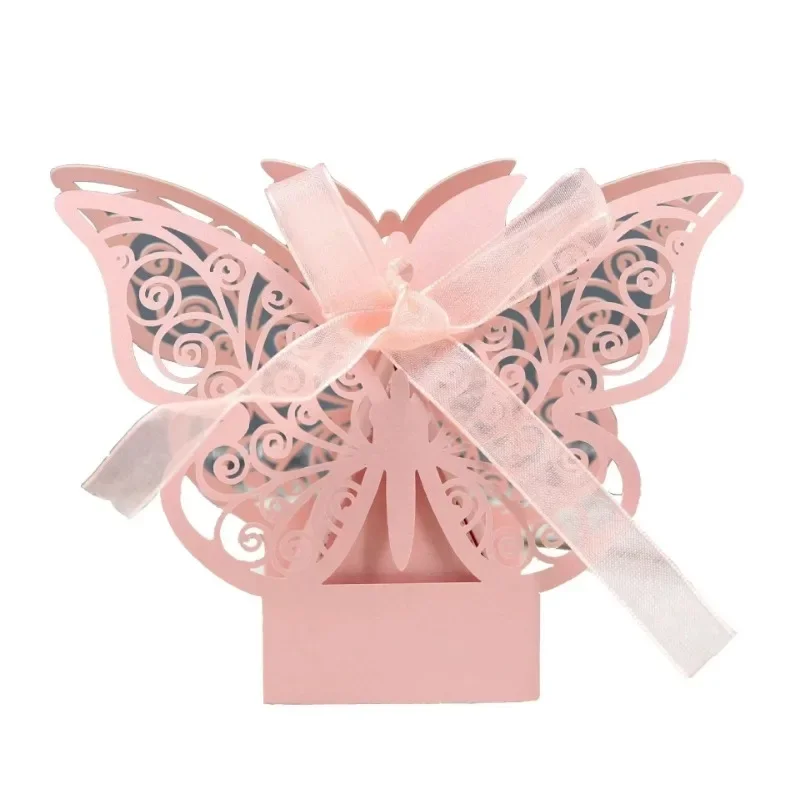 Cajas de regalo mariposa corte láser para dulces y galletas