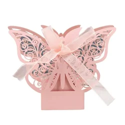 Cajas de regalo mariposa corte láser para dulces y galletas