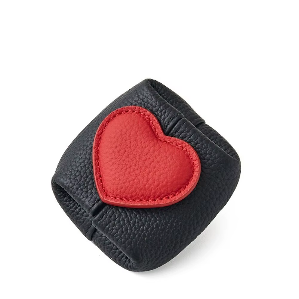 Monedero de piel de vaca con forma de corazón - imagen 2