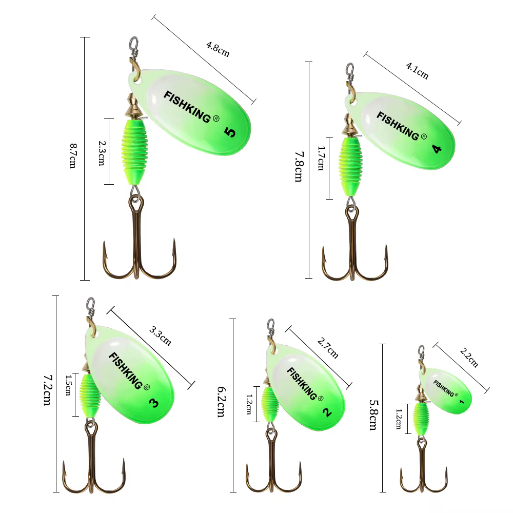 Fish King Cuchara de Lentejuelas – Anzuelos Triples Wobbler para Lubina y Trucha - imagen 3