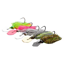 Jig Spinner con Falda de Silicona para Pesca de Lubina