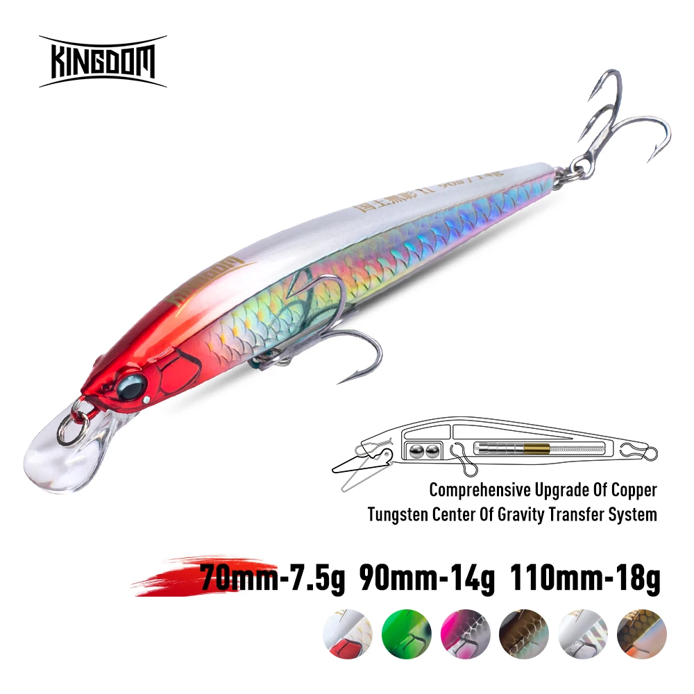 Kingdom Kingart-II Jerkbait hundido pececillo cebo duro lubina