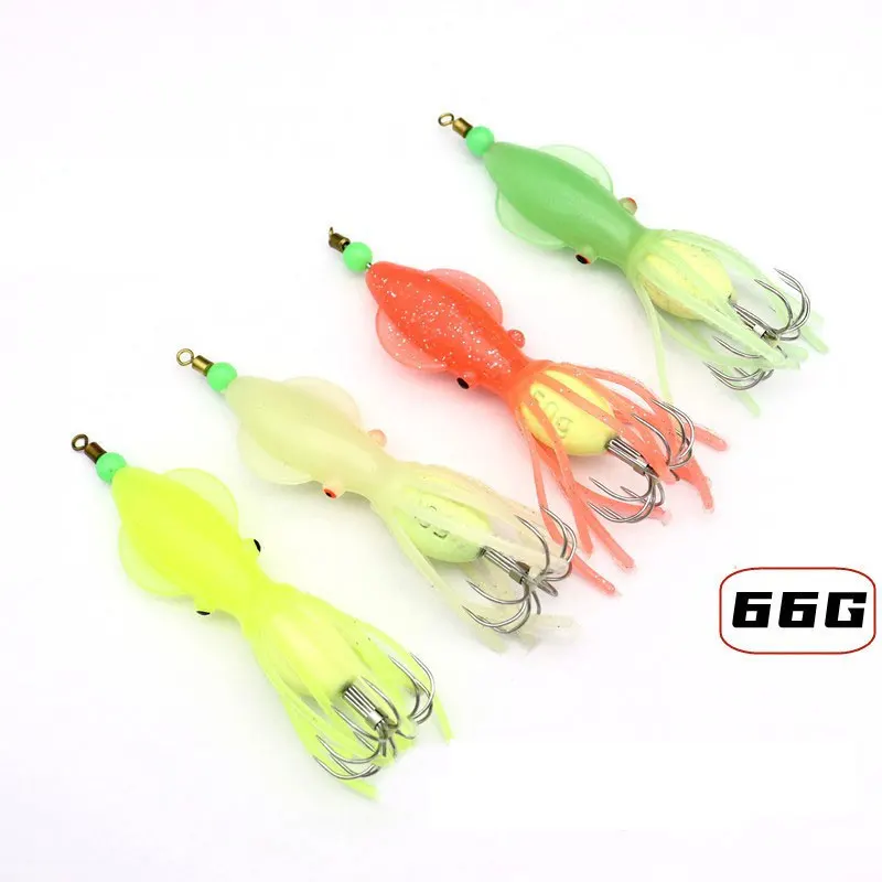 Jigs de calamar y coronas de camarón