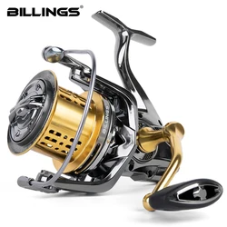 Carrete de pesca Billings largo alcance con bobina metálica salada