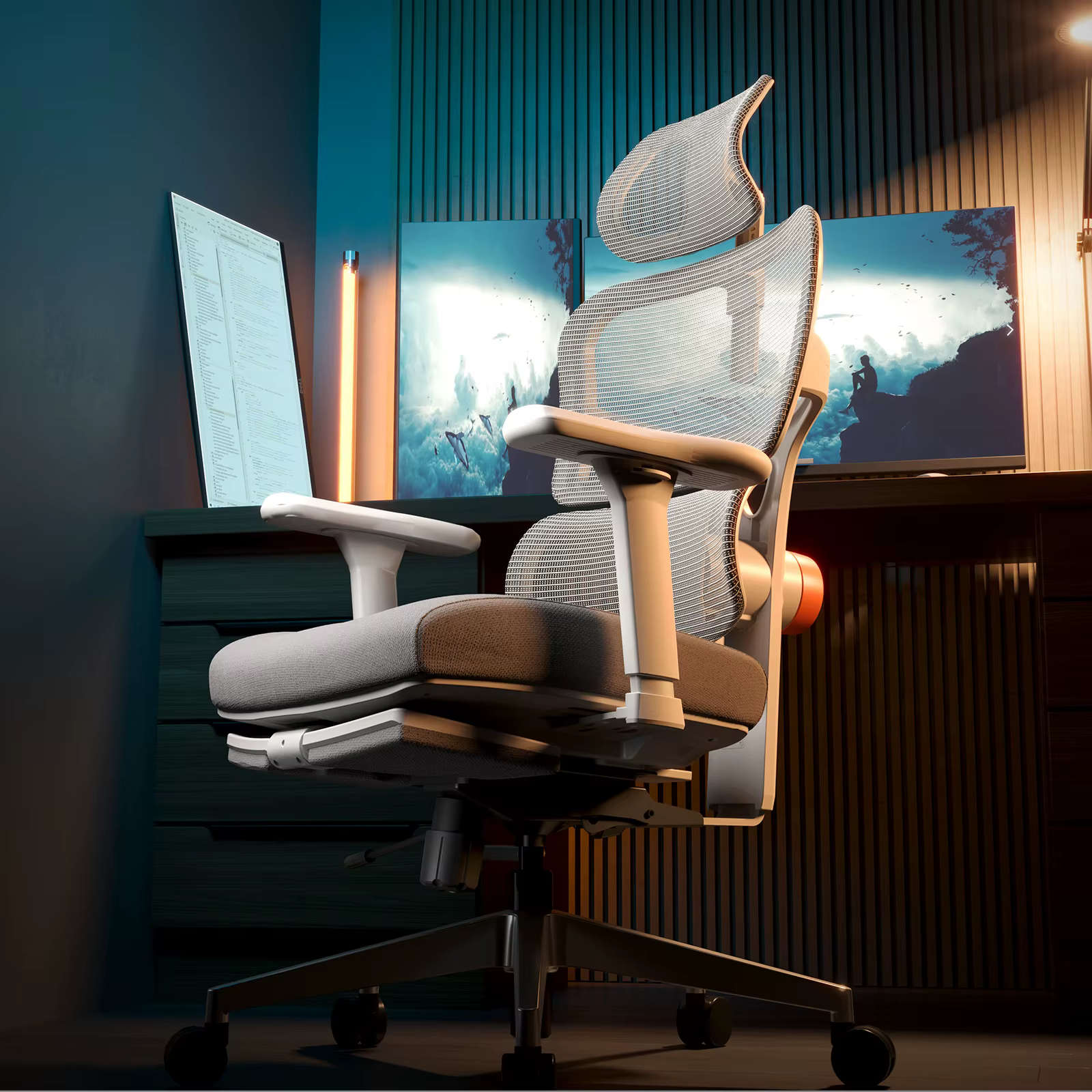 Silla ergonómica NEWTRAL con soporte lumbar y reposapiés - imagen 5