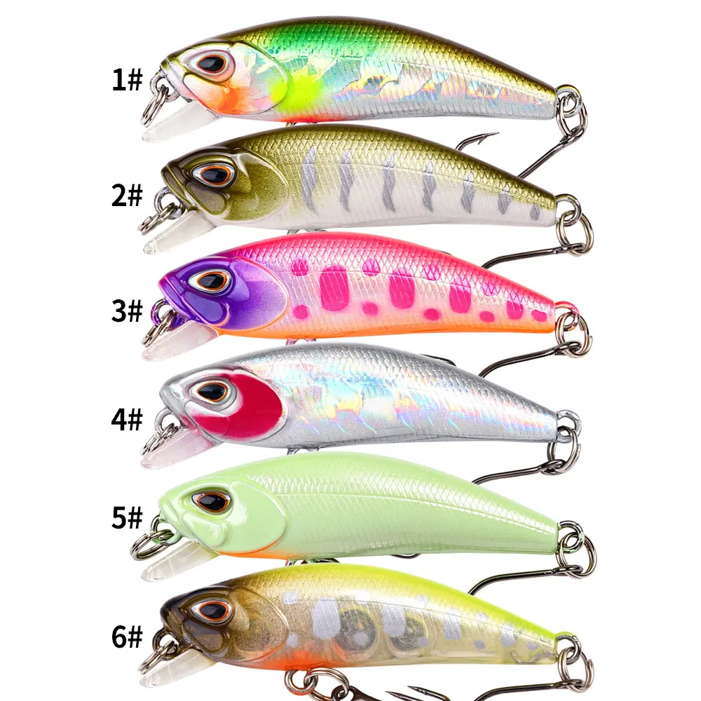 Wobbler minnow hundido para lubina, crankbait de plástico duro - imagen 2