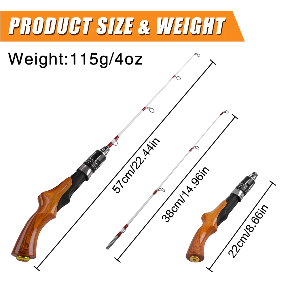 Caña pesca hielo jig head para carpa - imagen 2