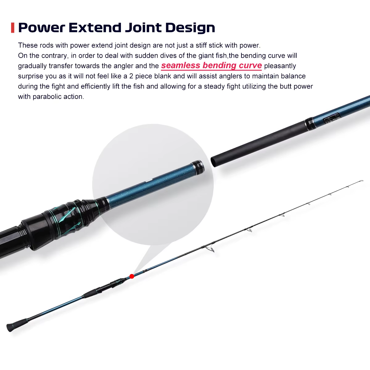 Caña de Jigging NOEBY – Spinning, Casting y Agua Salada - imagen 2