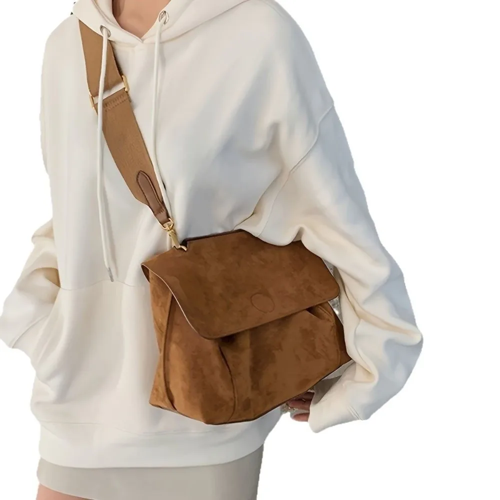 Bolso de pesca de gamuza con correa desmontable PU – Tote - imagen 4