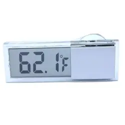 Termómetro digital LCD con sensor interior y exterior, ventosa