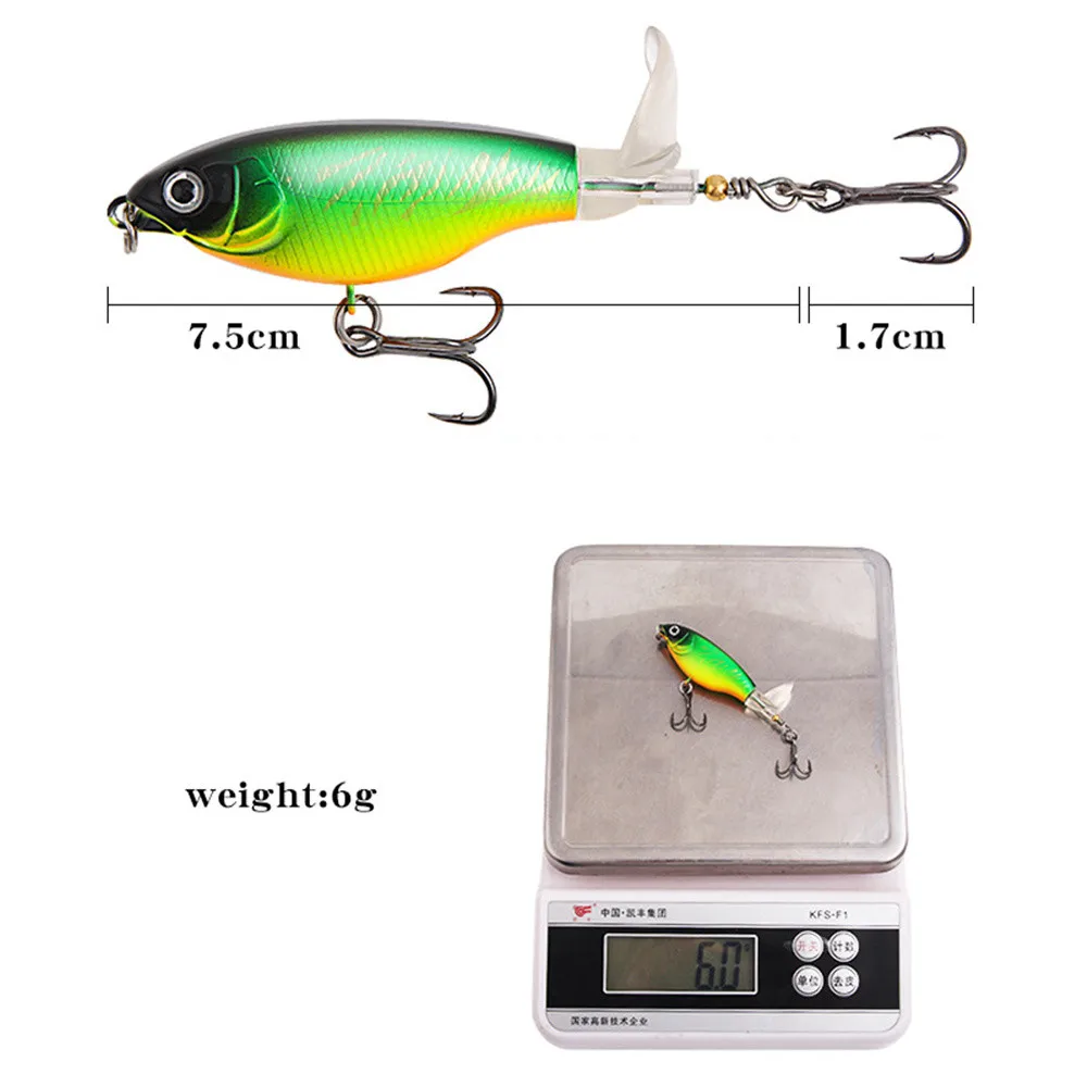 Whopper Plopper – Señuelo topwater de superficie con cola giratoria - imagen 2