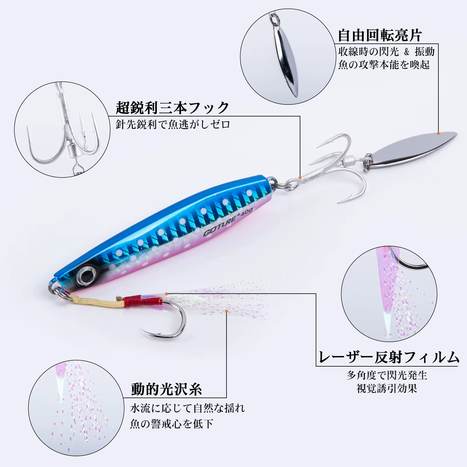 Goture señuelo de metal para lubina – pesca a arrastre costera - imagen 2