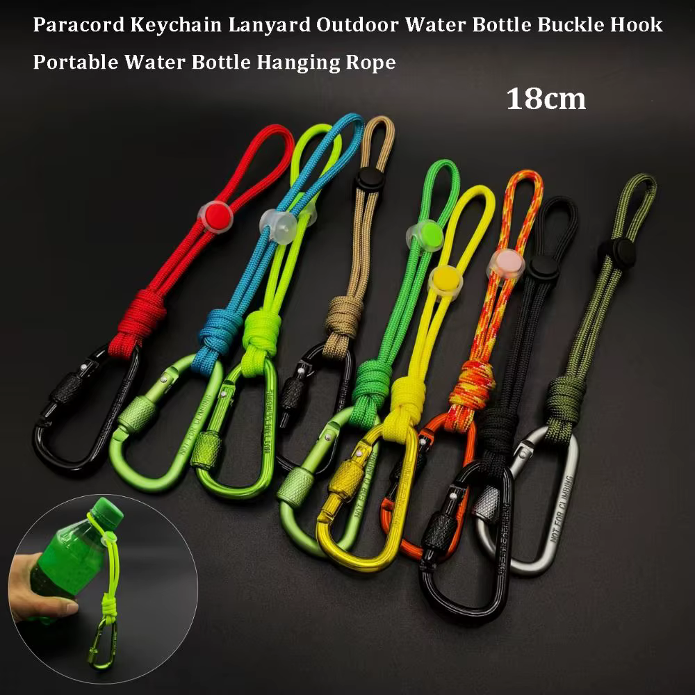 Paracord llavero multifuncional con gancho para botellas de agua - imagen 5