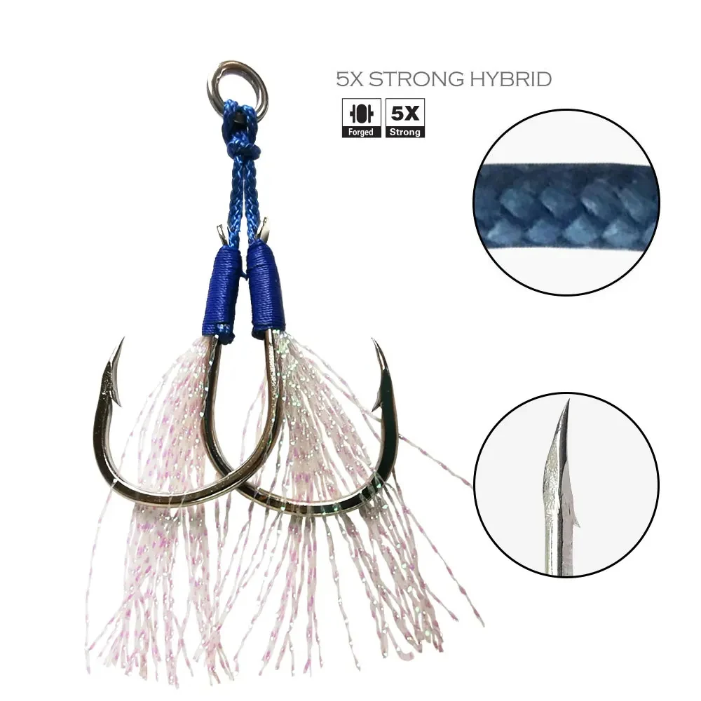 Anzuelos de carbono para jigging en agua salada