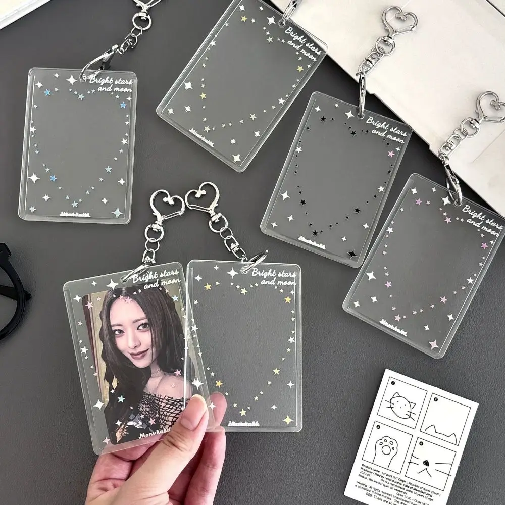 Portafotos Acrílico con llavero y protector de tarjetas diseño corazón - imagen 3