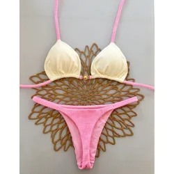 Traje de baño brasileño push-up bikini de moda verano mujer