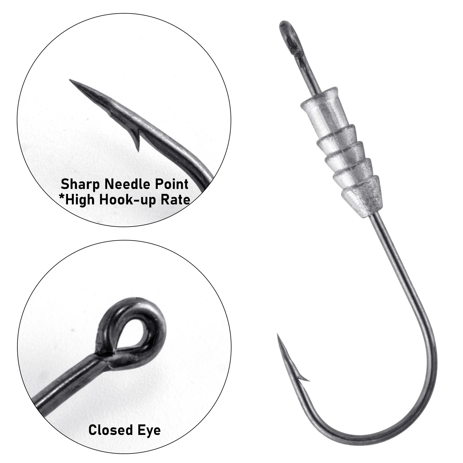 Anzuelos Jig Head ponderados para lubina – Señuelos blandos agua salada/dulce