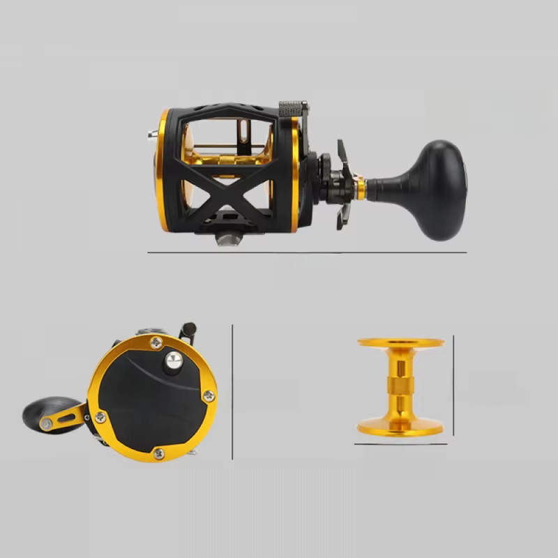 Carrete de pesca AAT30 anti-reversa de bobina metálica para agua salada - imagen 5