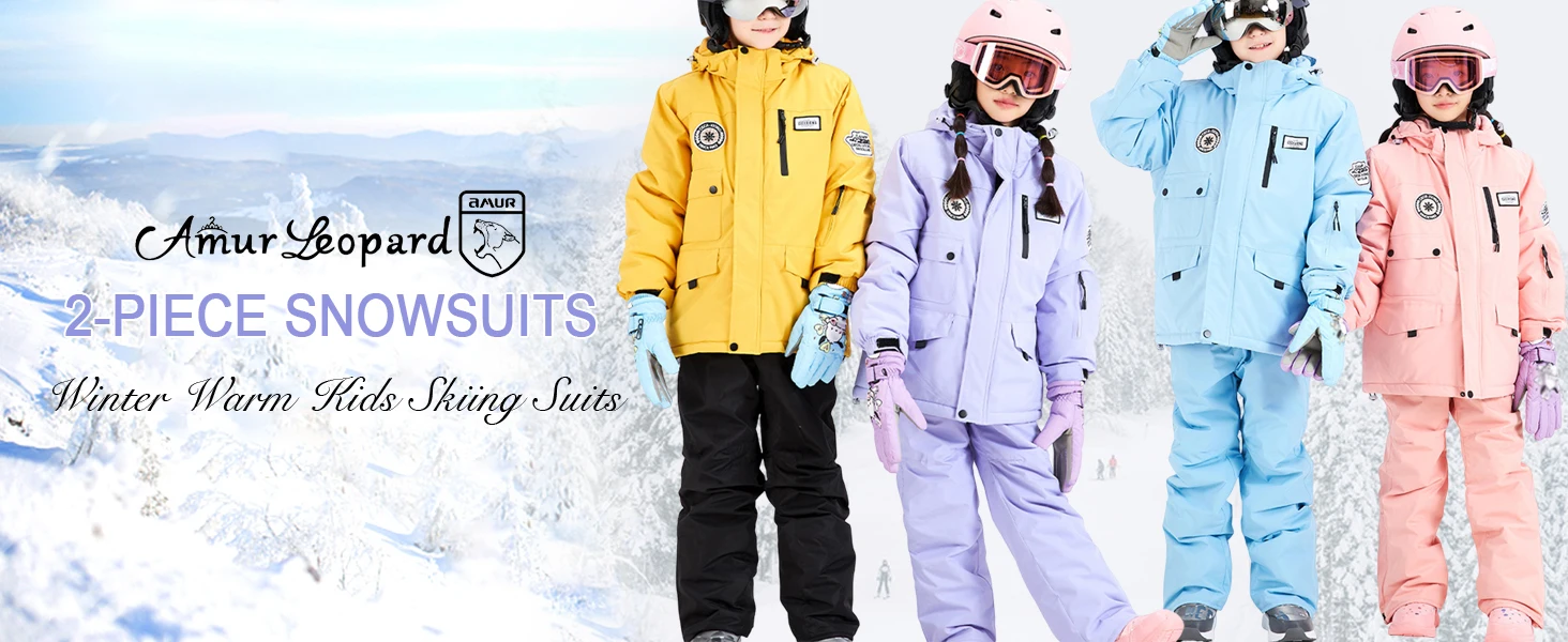 Traje de nieve infantil con capucha y chaqueta