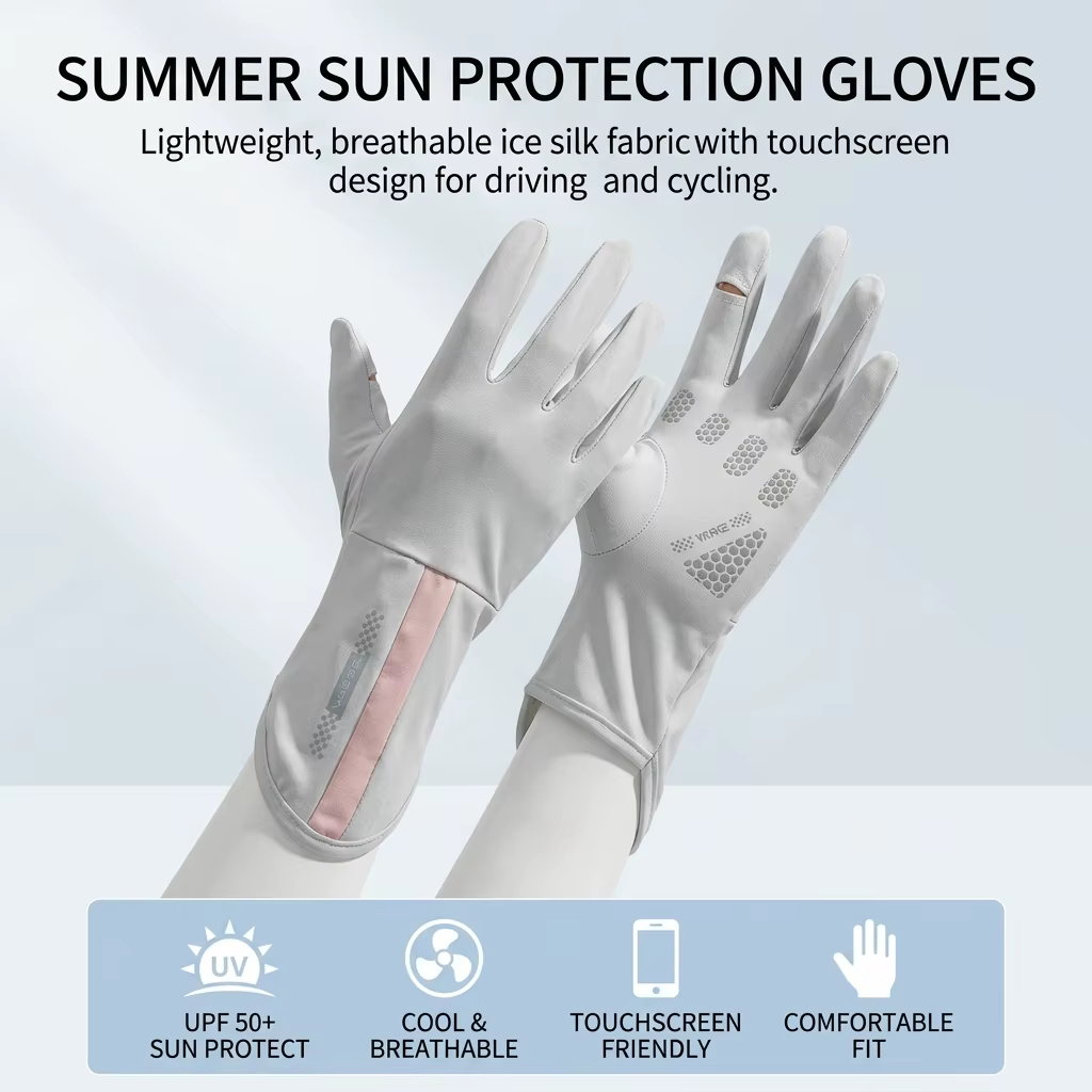 Guantes de ciclismo para mujer UV – Dedos completos transpirables - imagen 4