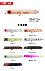Micro Señuelos Lápiz 6 cm para Trolling – Jerkbait de Hundimiento Lento