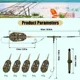 Monturas preatadas carpa método feeder con anzuelos dobles anti-enredos