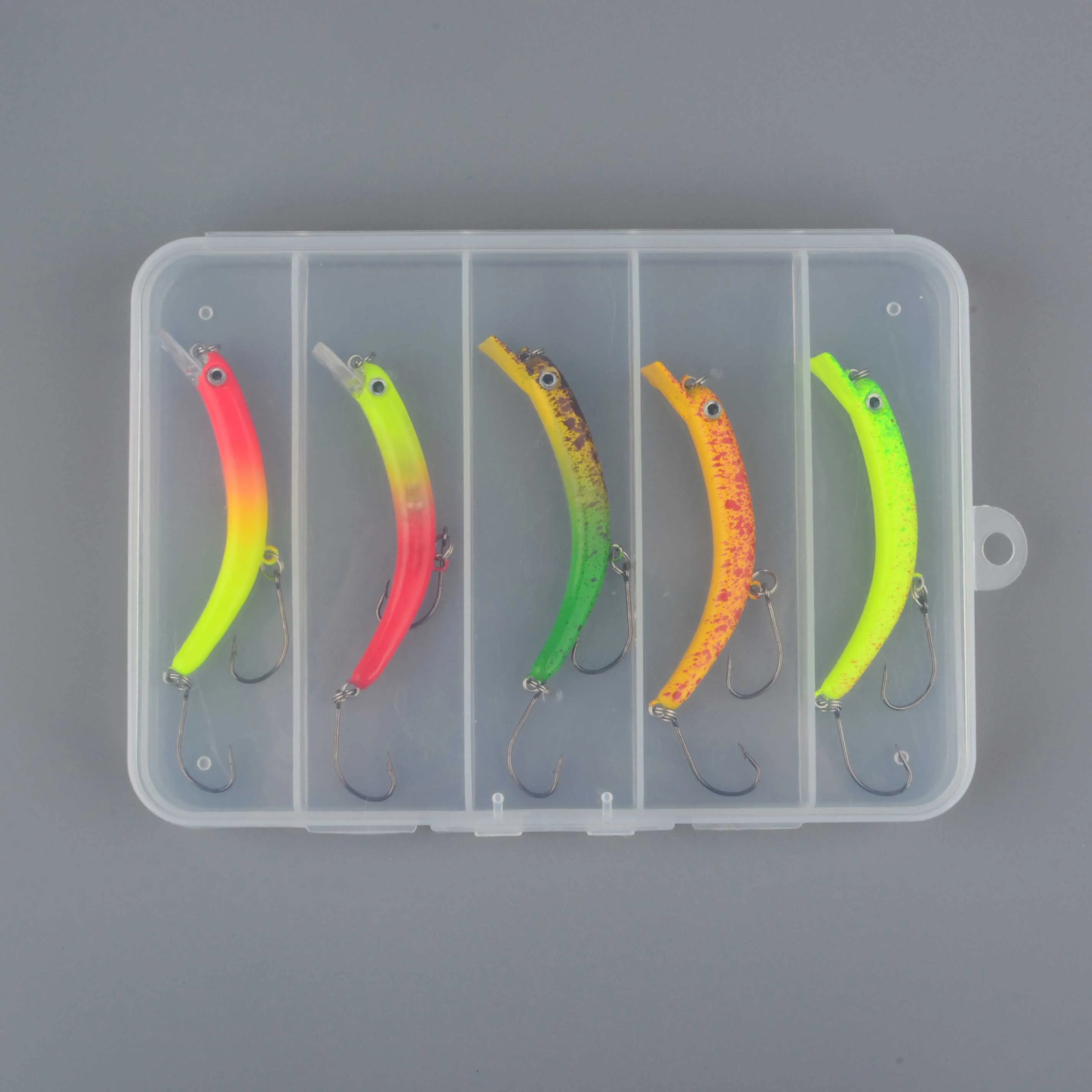 Crankbait minnow hundimiento lento para lubina con anzuelos afilados - imagen 4