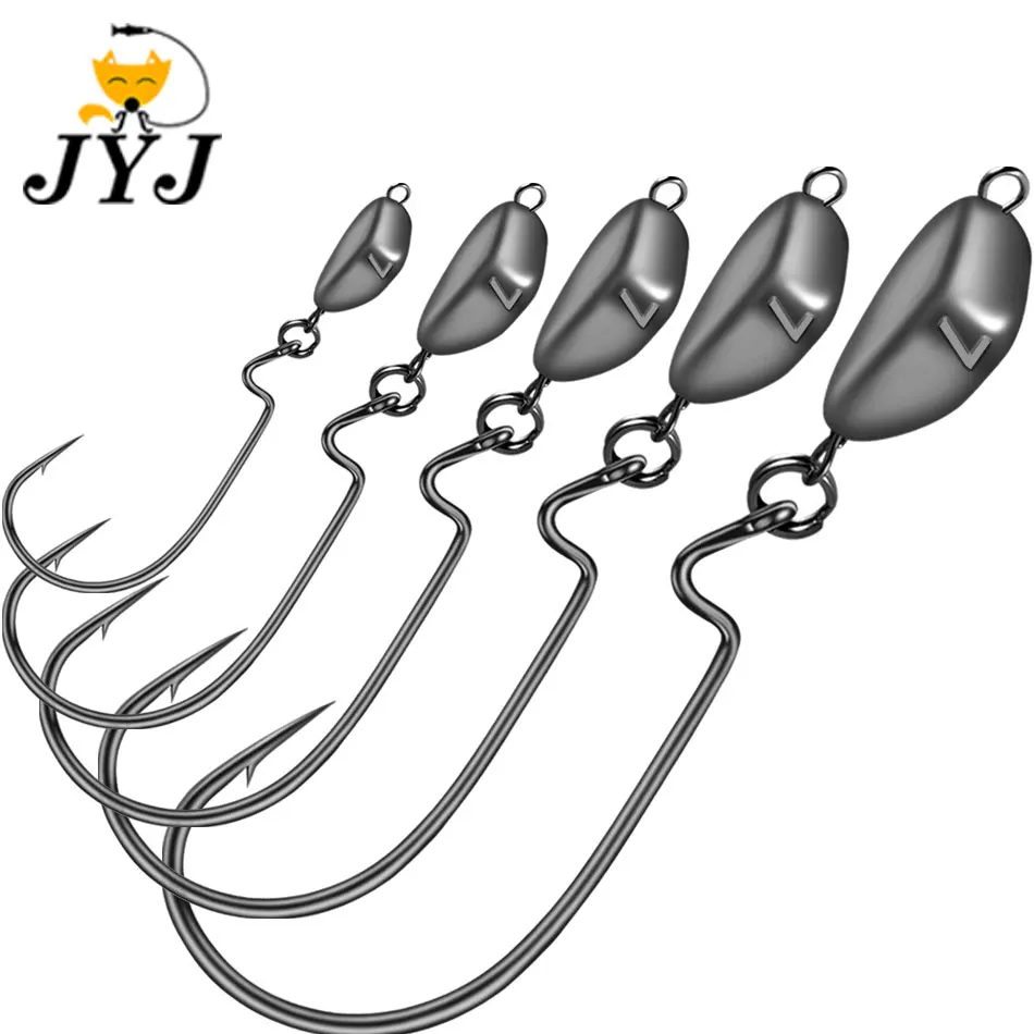 Jig Head Loco JYJ – Cabezas plomadas para drop shot y Texas Rig - imagen 5