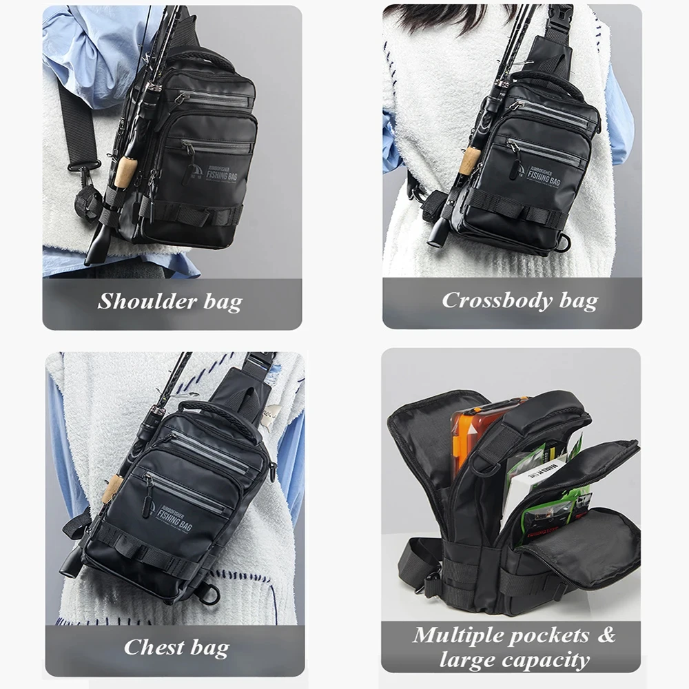 Bolsa de pesca táctica multifuncional resistente para pescadores - imagen 2