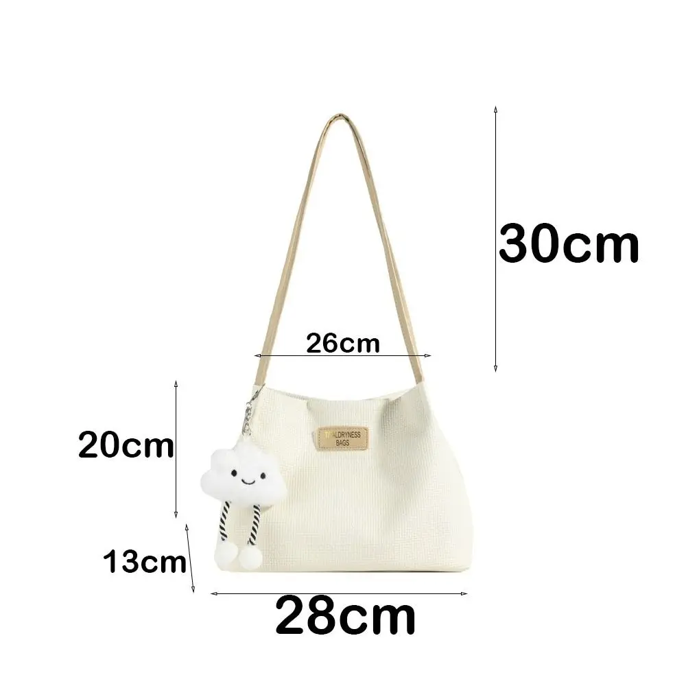 Bolso de hombro tipo cubo con colgante y gran capacidad moderna - imagen 4