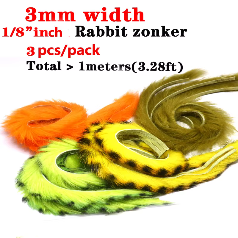 Zonker Micro Rabbit 3 mm – Piel de conejo para moscas de - imagen 4