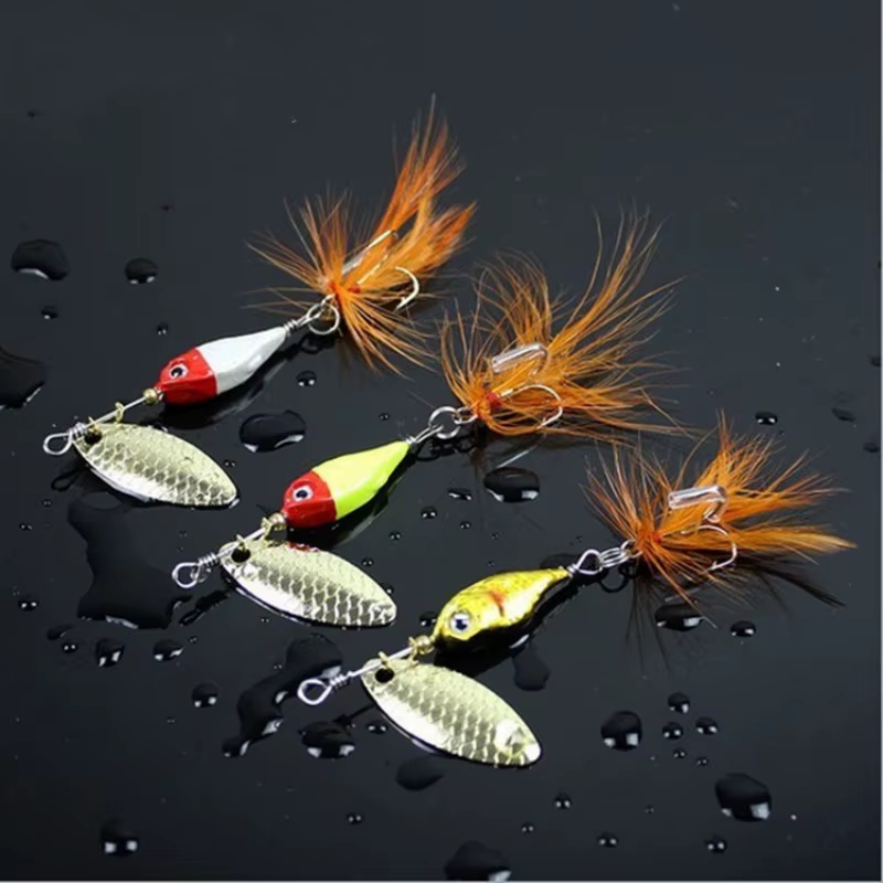 Señuelo cuchara con plumas para pesca de lubina - imagen 5