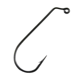 Anzuelos Jig Head de acero al carbono con vástago curvo y púas