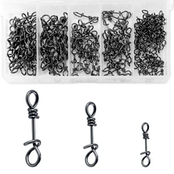 Clip giratorio cambio rápido acero inoxidable para pesca mosca