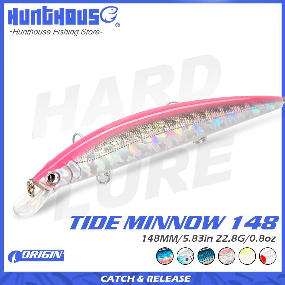 Wobbler Hunthouse Tide Slim Minnow 148mm flotante para lubina