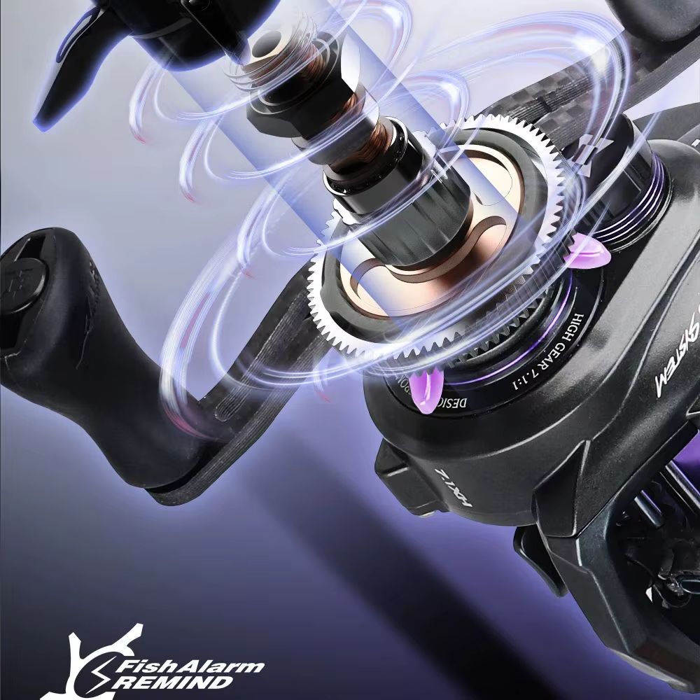 Carrete Baitcasting HISTAR Black Knight Elite – Aluminio-Magnesio - imagen 2