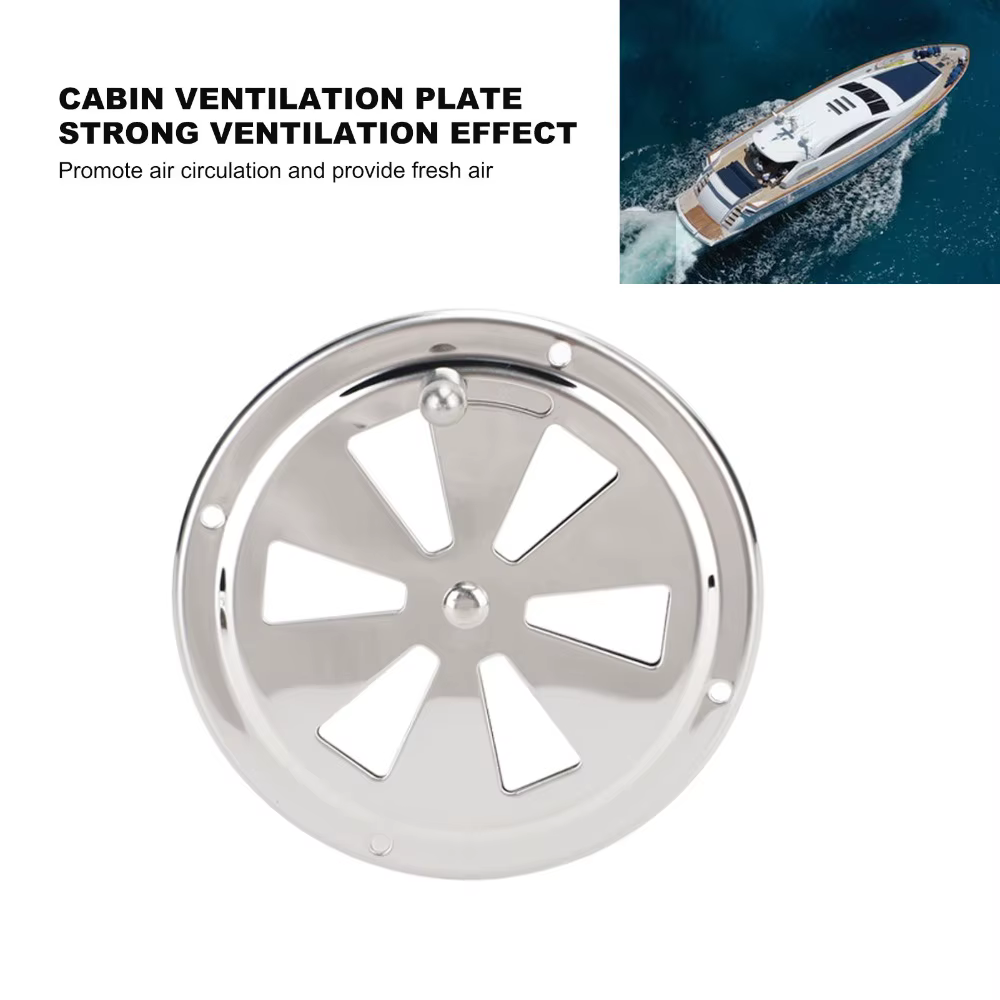 Rejilla de ventilación redonda en acero inoxidable para barco - imagen 3