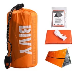 Kit pesca bivy de supervivencia: refugio Mylar y manta SOS compacto