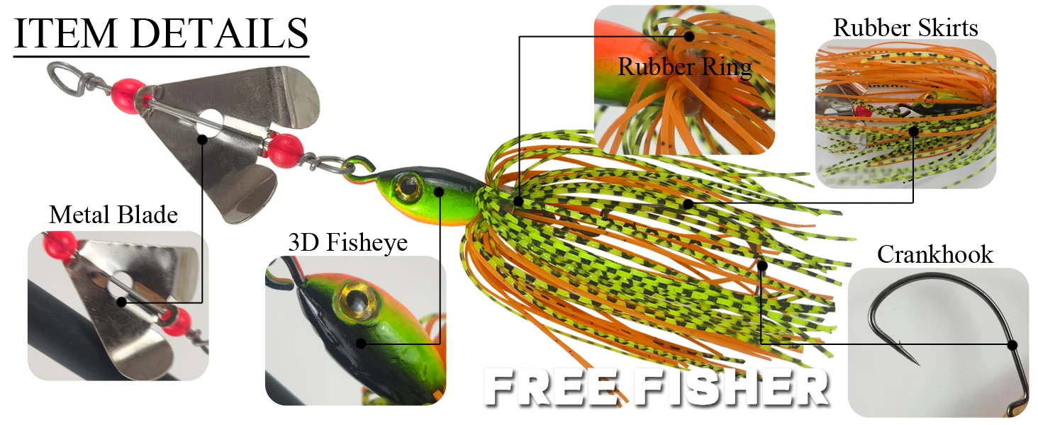 Spinnerbait en la superficie: enfoque visual