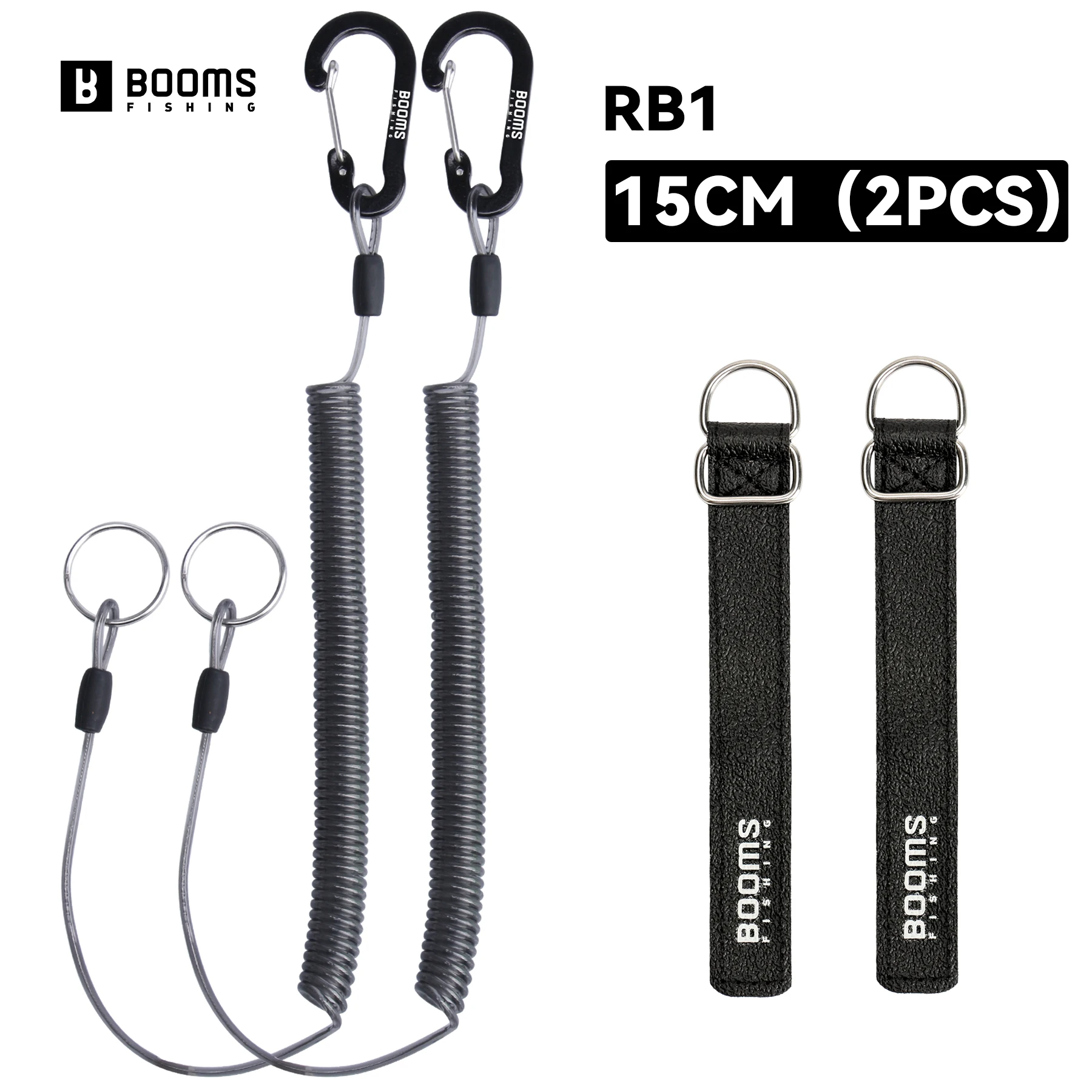 Cuerda de retención enrollada Booms Fishing T01-2PCS