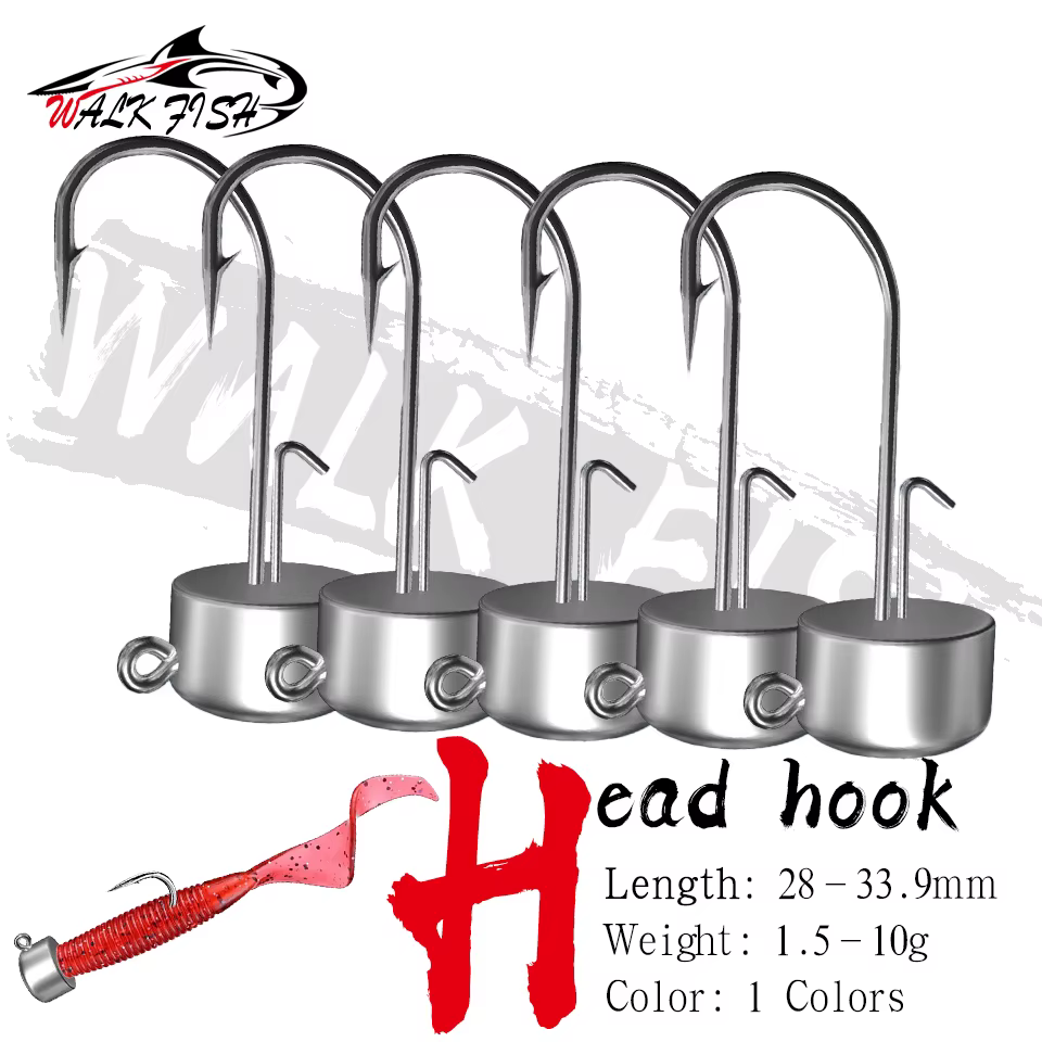 WALK FISH Ned Rig Jig Head – Cabezal hongo 1,5-10g finesse lubina