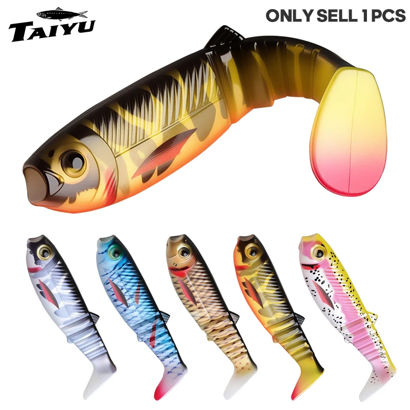 Señuelo de vinilo TAIYU multiarticulado cola en T 3D 7.5 cm - imagen 2