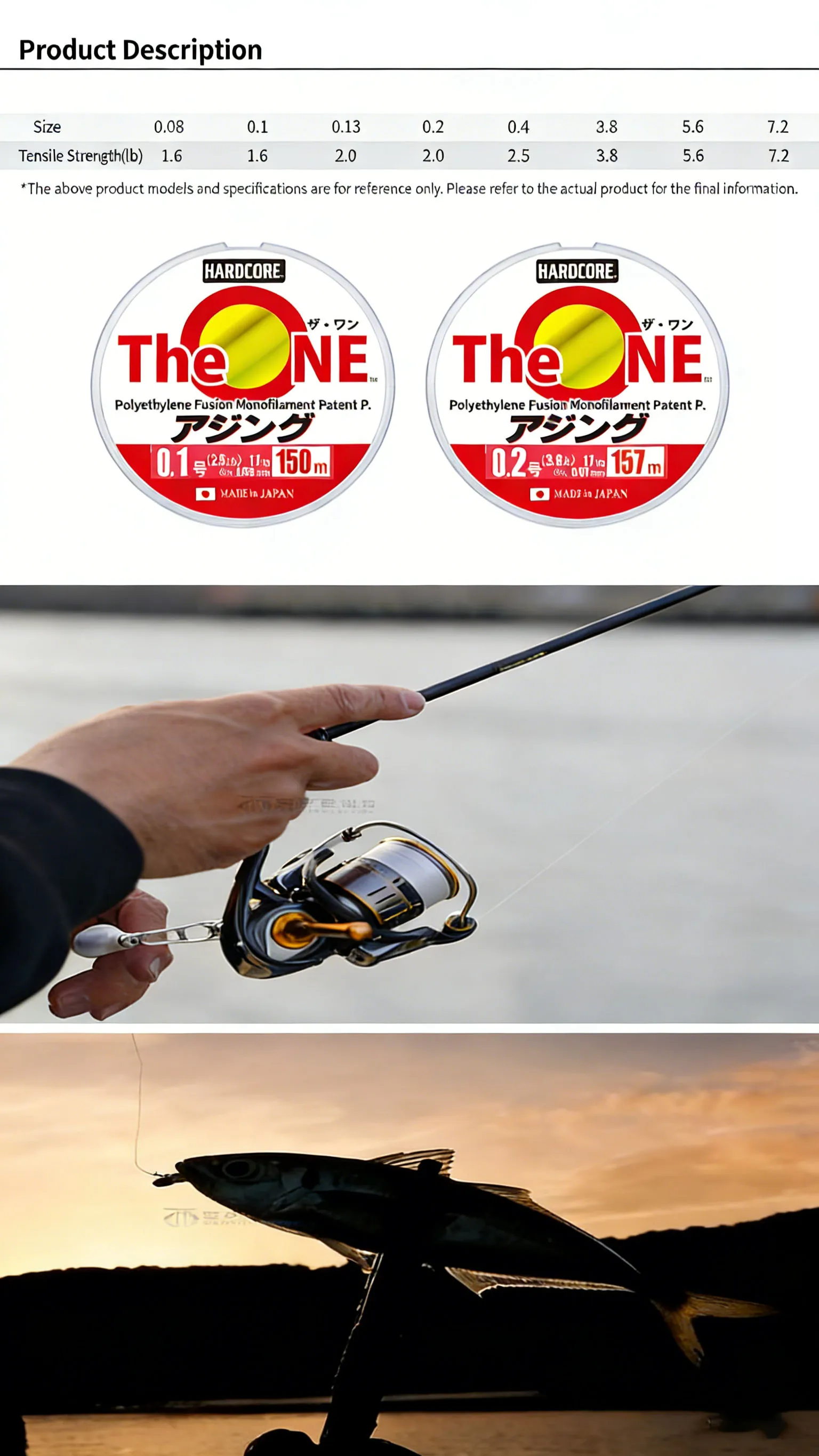 Línea de pesca flotante DUEL The ONE en uso