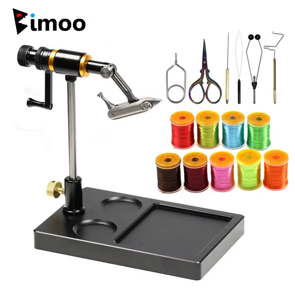 Kit atar moscas con pinzas giratorias 360° Pedestal - Acero endurecido