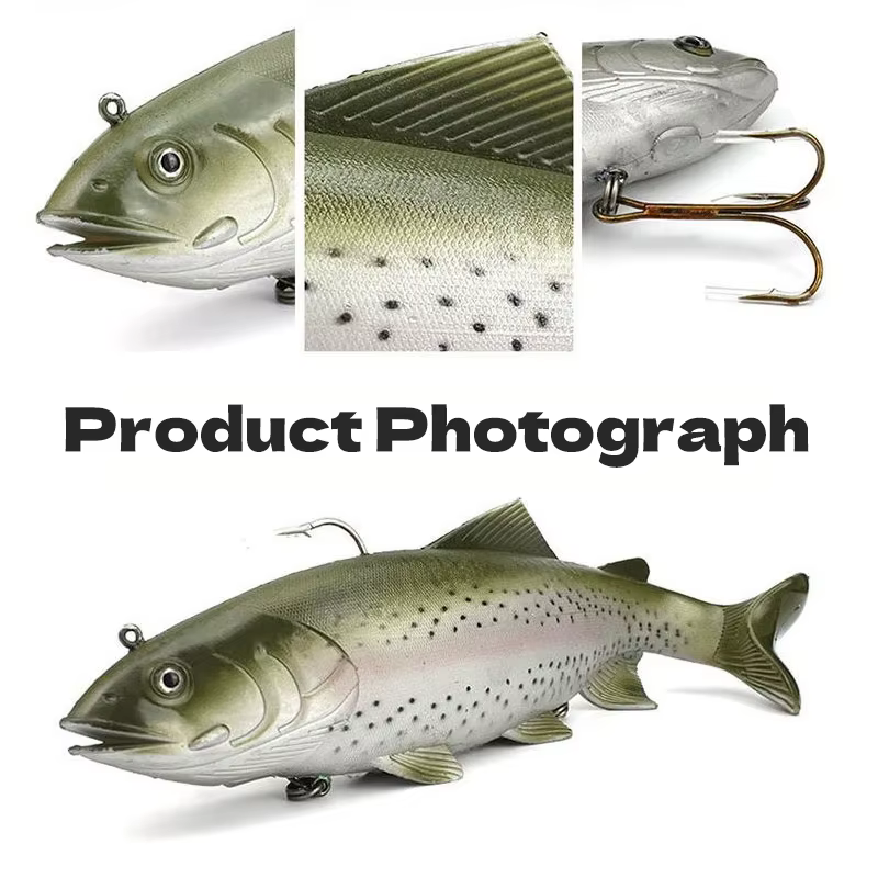WEIHE Señuelos de pesca para aguas profundas, gris moteado - imagen 5