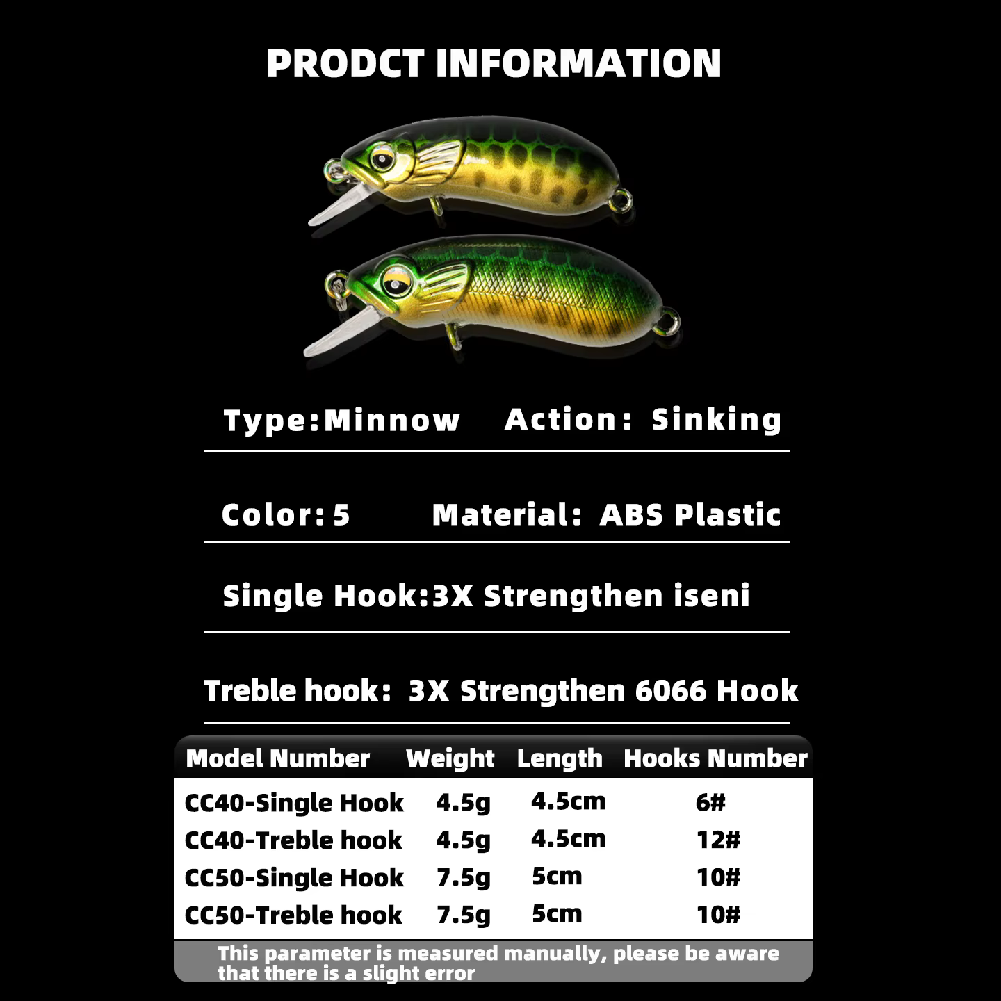 Crankbait OUTKIT CC40 CC50 – Pececillo hundido silencioso para lubina - imagen 4