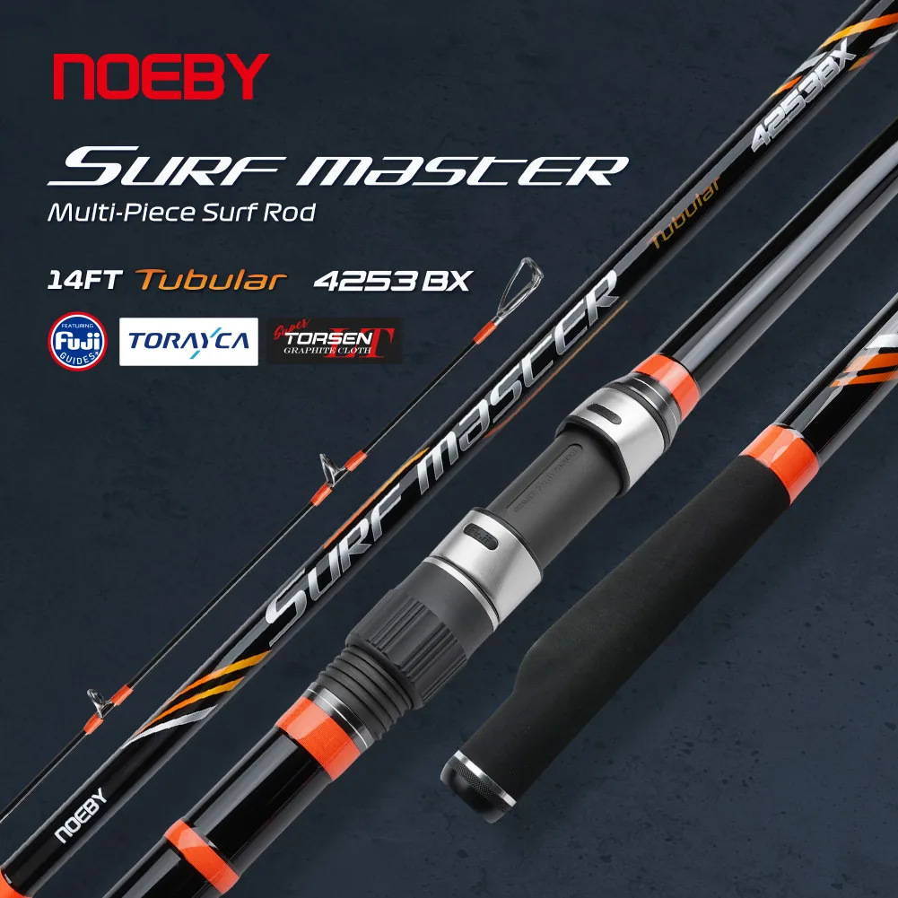 NOEBY Caña de Surf Fuji Carbono DPS – Acción Media Pesca Mar Larga