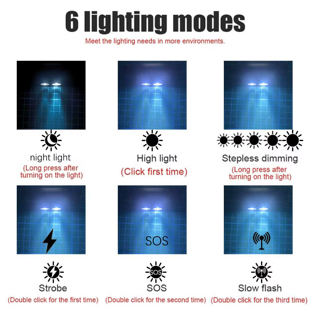 Linterna frontal LED recargable doble modo – pesca nocturna - imagen 3